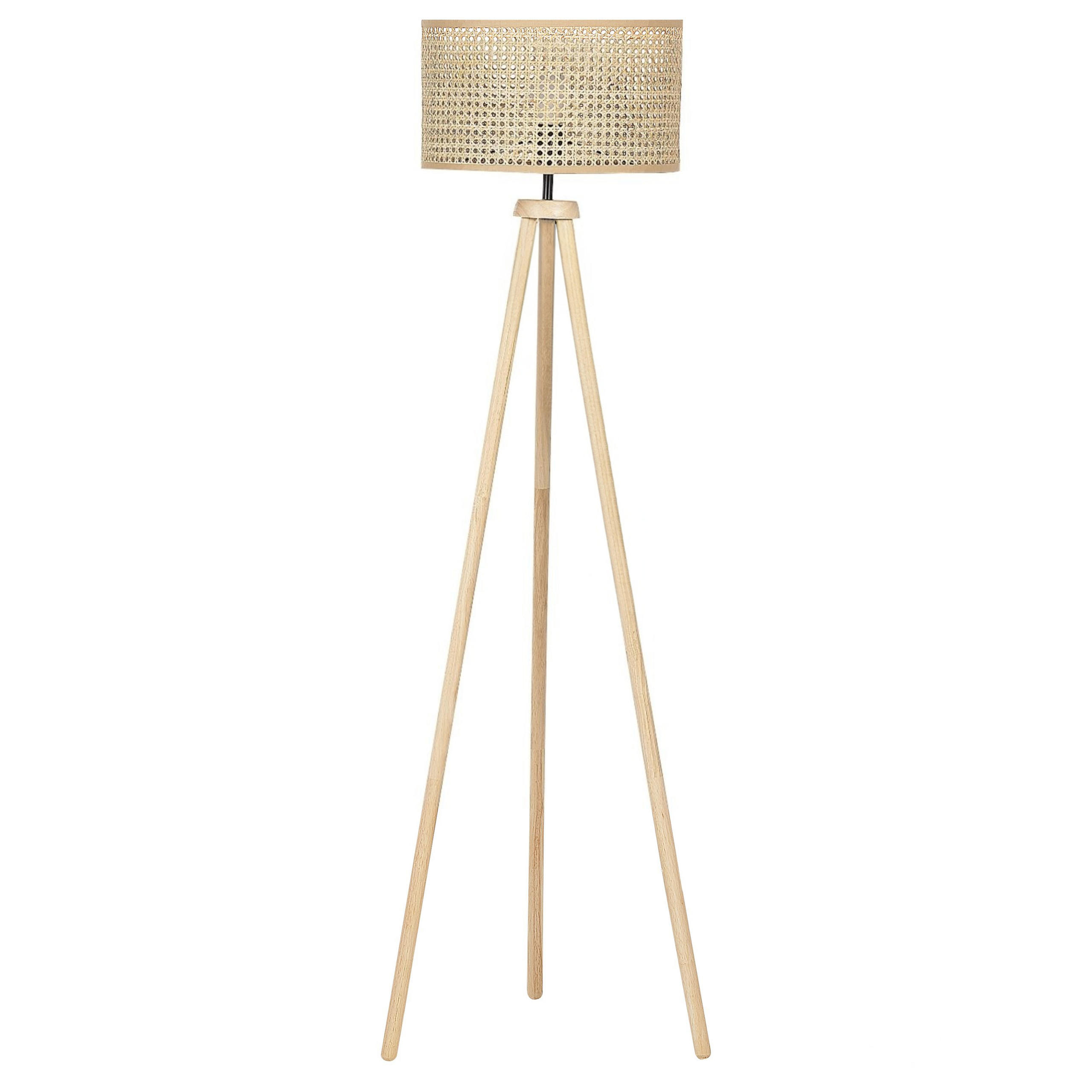 STEHLAMPE Penton 50/50/150 cm - Naturfarben, Holz (50/50/150cm) - Beliani
