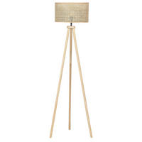 STEHLAMPE Penton 50/50/150 cm - Naturfarben, Holz (50/50/150cm) - Beliani