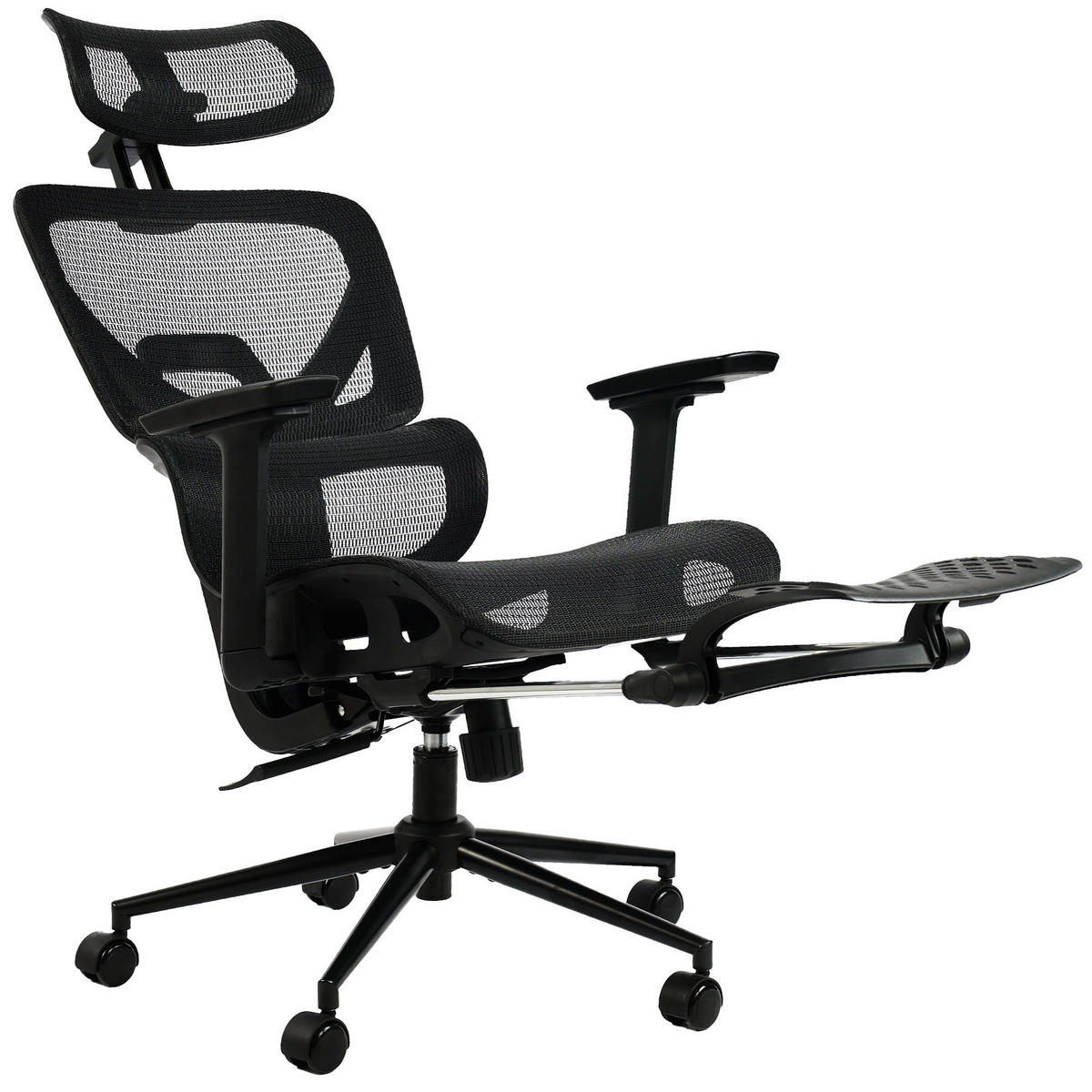 BÜROSTUHL Lexion schwarz - Schwarz, Kunststoff/Metall (68/120/72cm) - TPFLiving