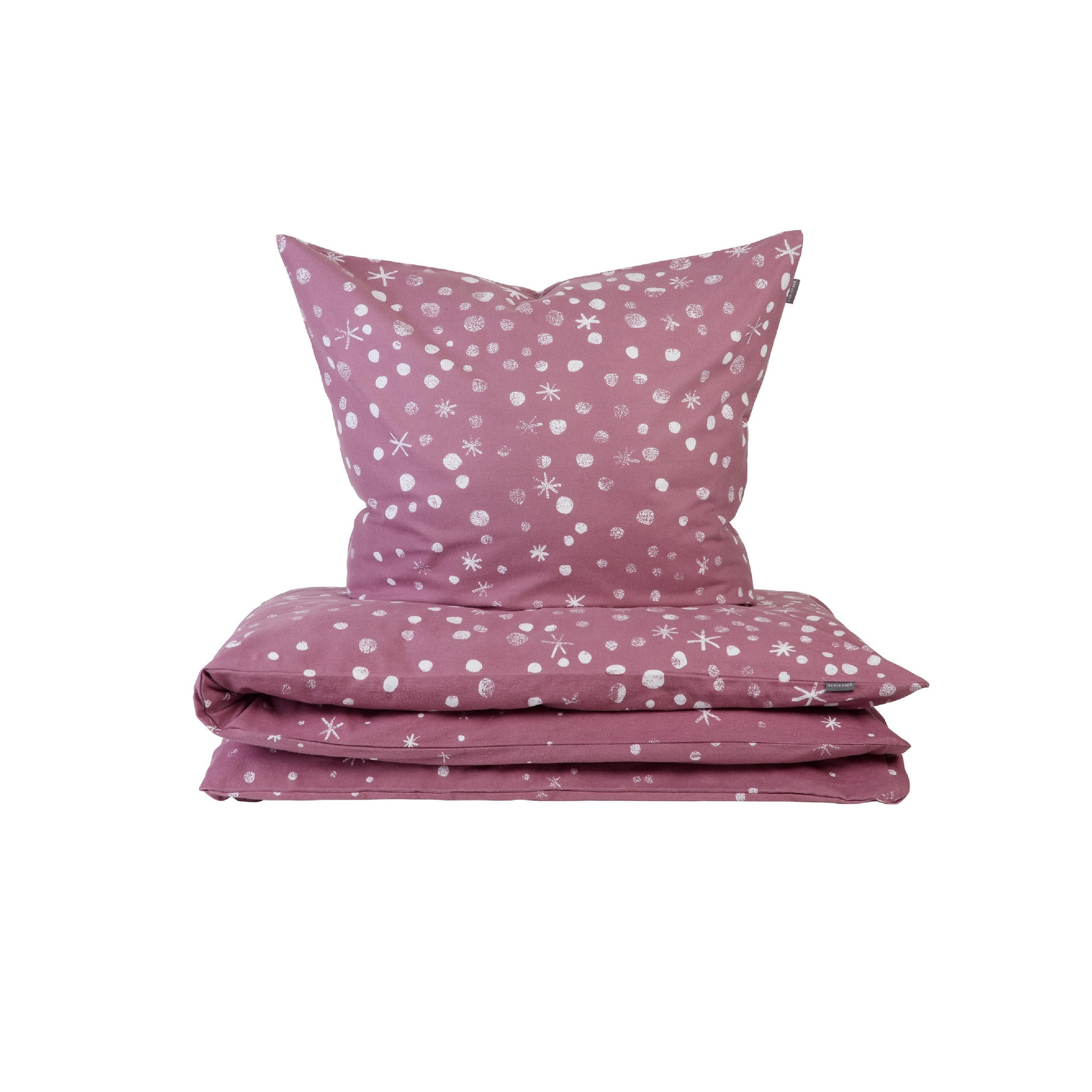 BETTWÄSCHESET Runa - Feinbiber - 2-teilig - 155 x 220 cm - Rosa - Rosa, Textil (155/220cm) - SCHIESSER