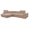 ECKSOFA Torezio Cord, Seite: Links - Rosa, Holz/Textil (274/203cm) - MIRJAN24
