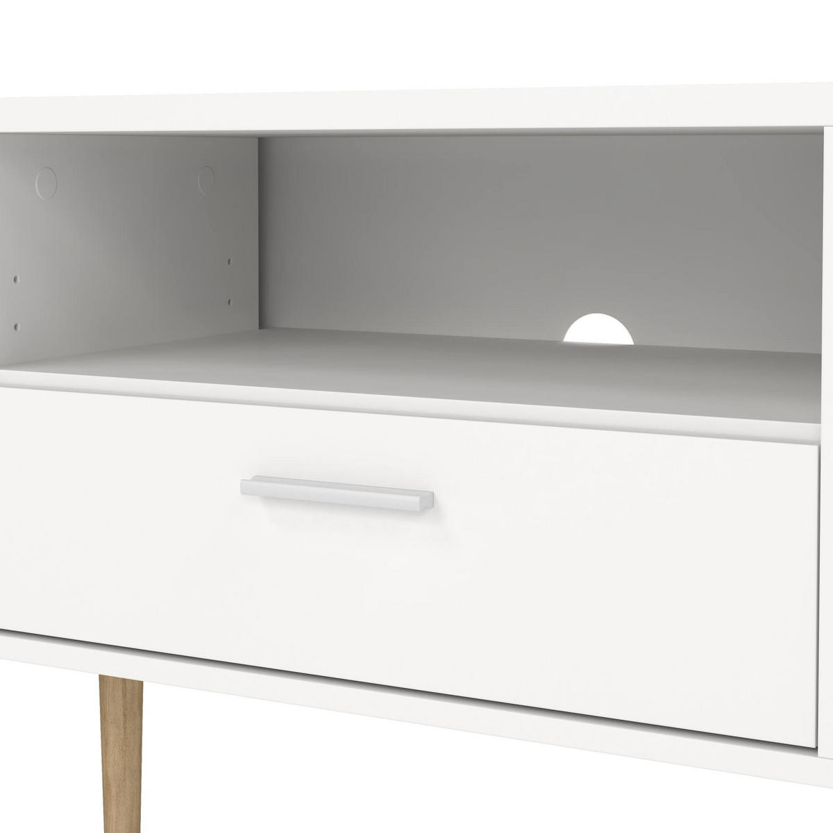 FERNSEHSCHRANK Weiß 39.8/177.2/56.8 cm - Weiß, Holzwerkstoff (177/57/40cm) - DMORA