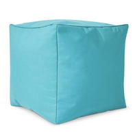 SITZSACK-HOCKER Pouf "Cube" 40x40x40cm - Türkis, Textil (40/40/40cm) - Green Bean