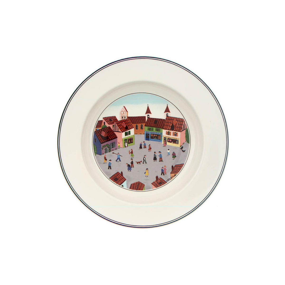 SUPPENTELLER DORF Design Naif bunt ø 21 cm - Multicolor, Keramik (21cm) - Villeroy & Boch