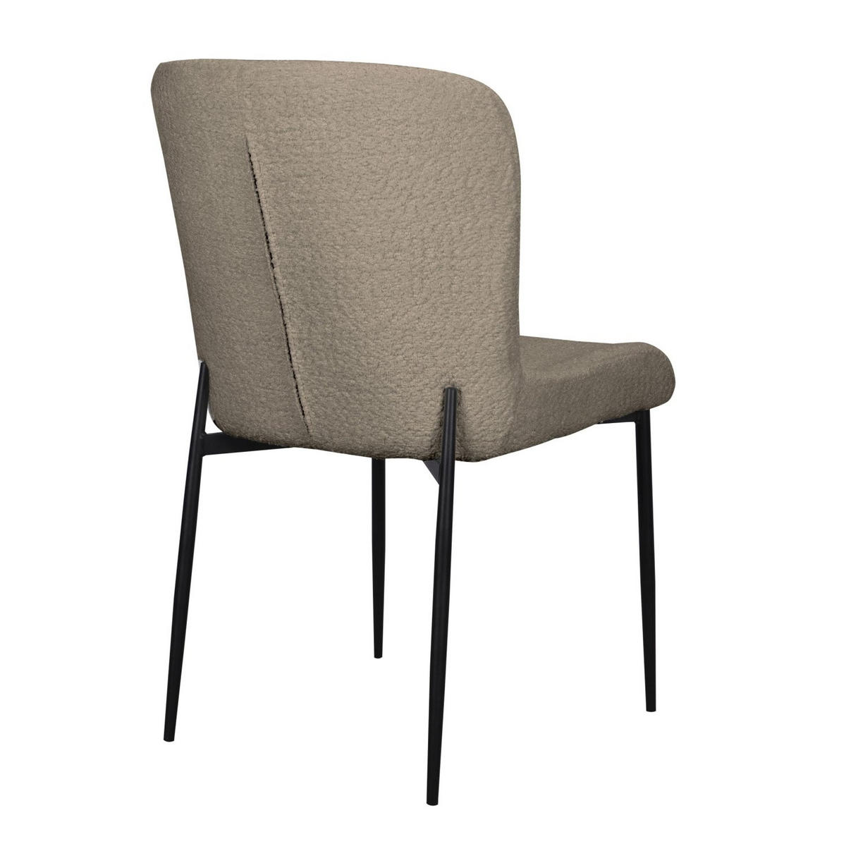POLSTERSTUHL Neul Greige / Schwarz mit Bouclé-Bezug - Taupe/Schwarz, Textil/Metall (50/81/54.5cm) - Selsey