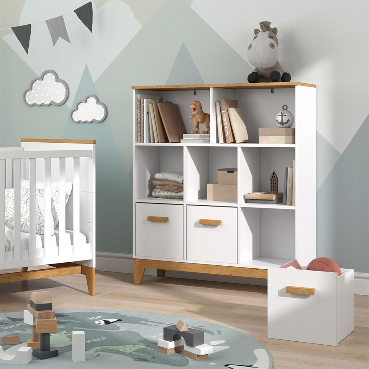 SPIELZEUGSCHRANK Malia Weiß 98.4 x 113.4 cm - Weiß, Holzwerkstoff (98.4/113.4/32.6cm) - VitaliSpa