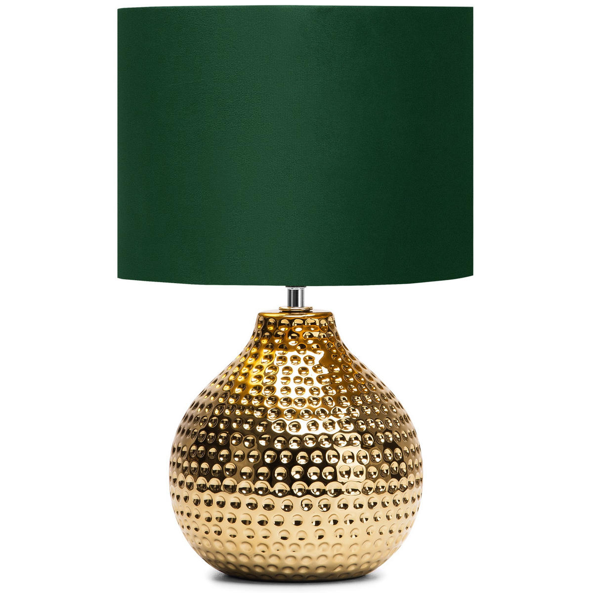 TISCHLAMPE NIPER 2-er Set, Gold/Grün - Goldfarben/Grün, Keramik/Textil (24/24/38cm) - KONSIMO®
