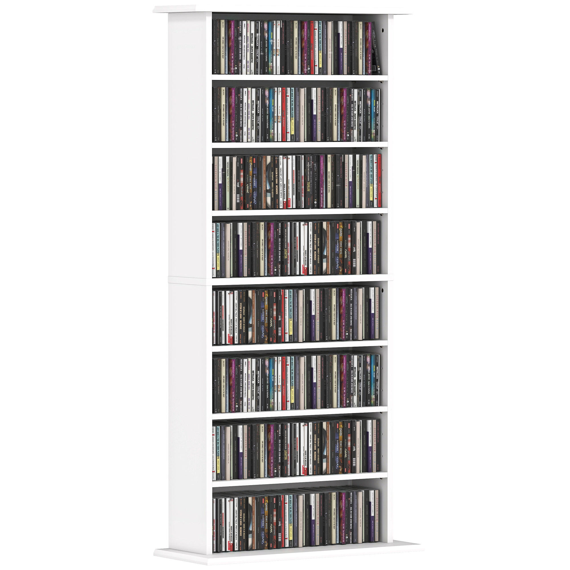 CD-REGAL DE-14456 8 Fächer, verstellbare Böden Weiß - Weiß, Holzwerkstoff (24/126.3/58cm) - ComfortXL
