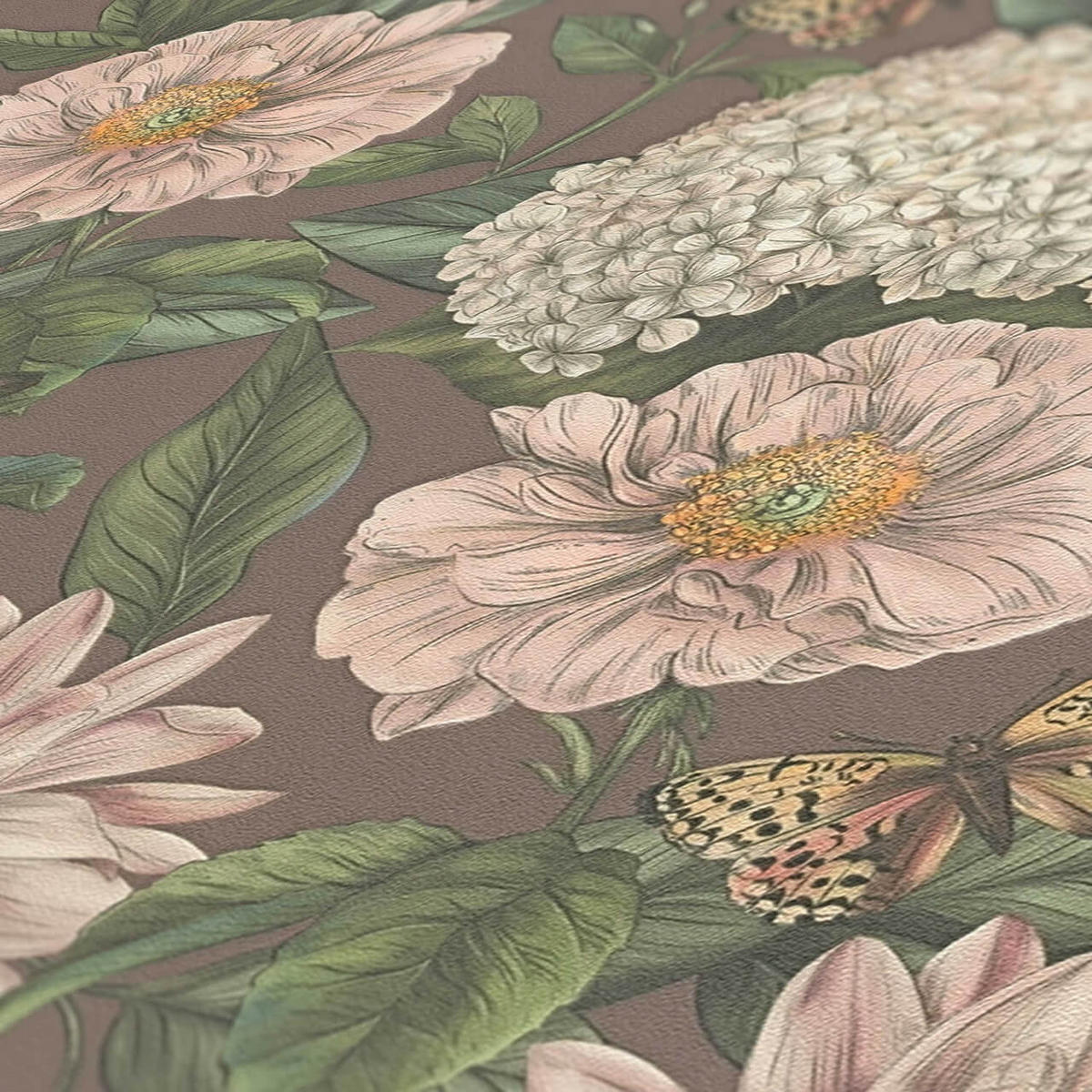 VLIESTAPETE Bunt 53/1005 cm - Braun, Textil (53/1cm) - KUNSTLOFT