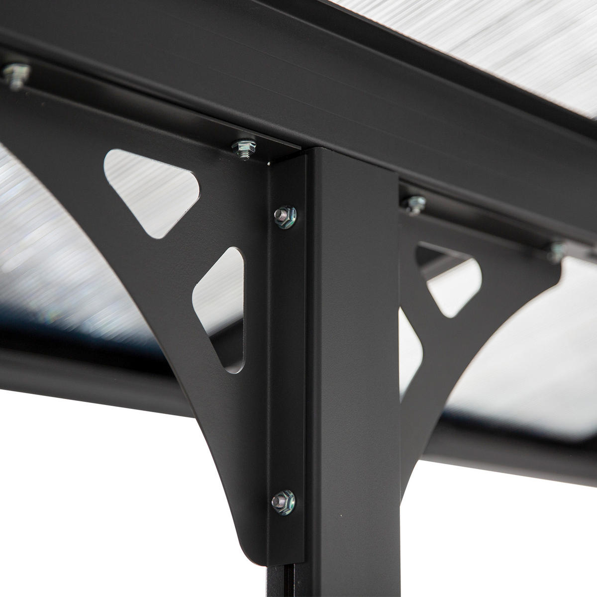 PERGOLA Pavillon Aluminium Grau - Grau, Kunststoff/Metall (302/250/435cm) - Outsunny