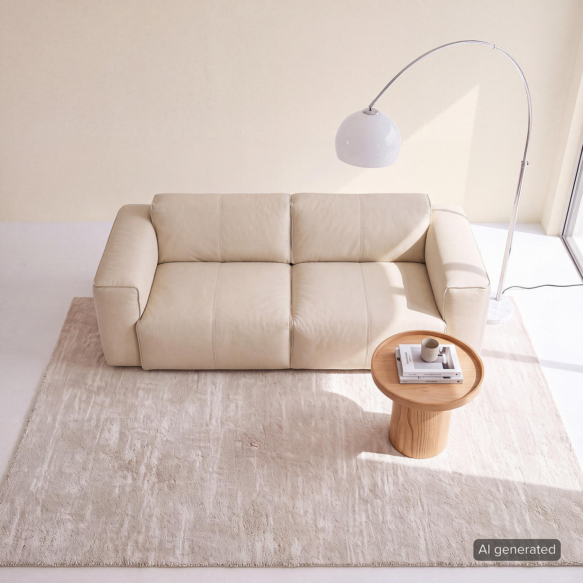 2-SITZER SOFA - Schwarz/Hellblau, Leder/Kunststoff (220/71/102cm) - home24