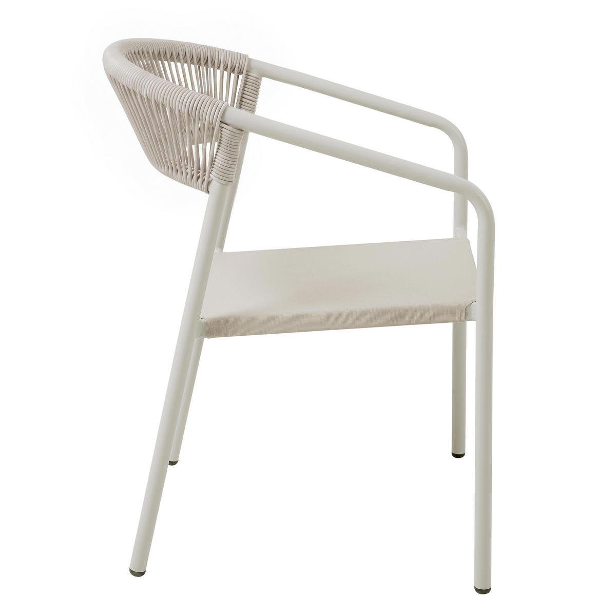 GARTENSTUHL, Nocera, beige - Beige, Metall (59.5/79/55cm) - Oviala
