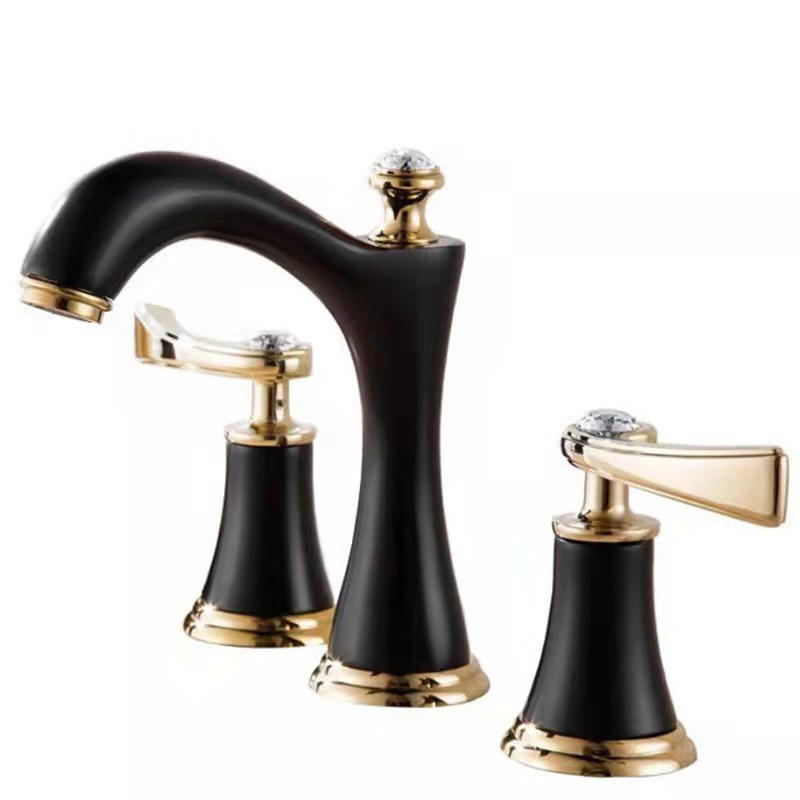 WASCHBECKENARMATUR, 17*18cm, Doppelgriff 10*10,2cm, schwarz. - Schwarz, Metall (44/7.5/28cm) - Vallsero