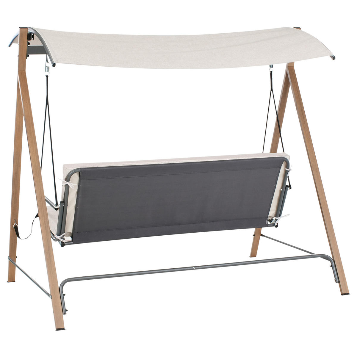 LEAGĂN HOLLYWOOD metal bej Bonagia - maro/bej, metal (194/172/136cm) - Beliani