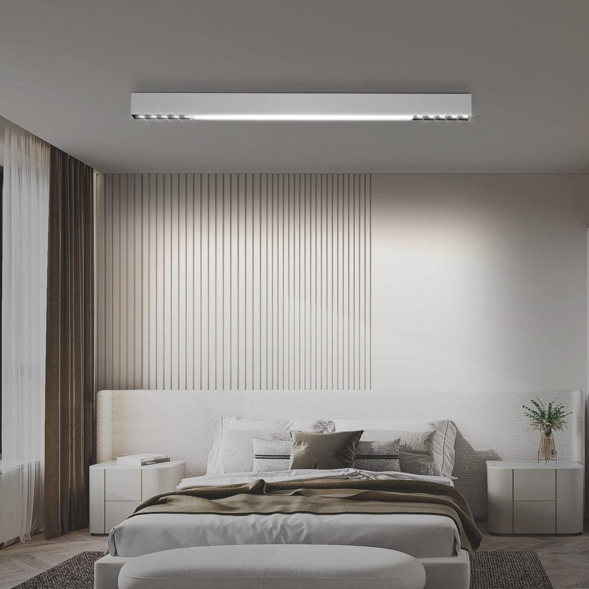 LED-DECKENLEUCHTE Ritter 80/3.5/5.5 cm - Weiß, Metall (80/3.5/5.5cm) - Nettlife