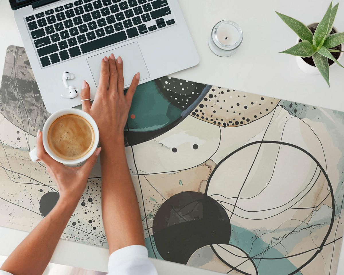 SCHREIBTISCHUNTERLAGE 100x50 cm Türkis - Türkis, Kunststoff (100/50/1.6cm) - Wallfluent