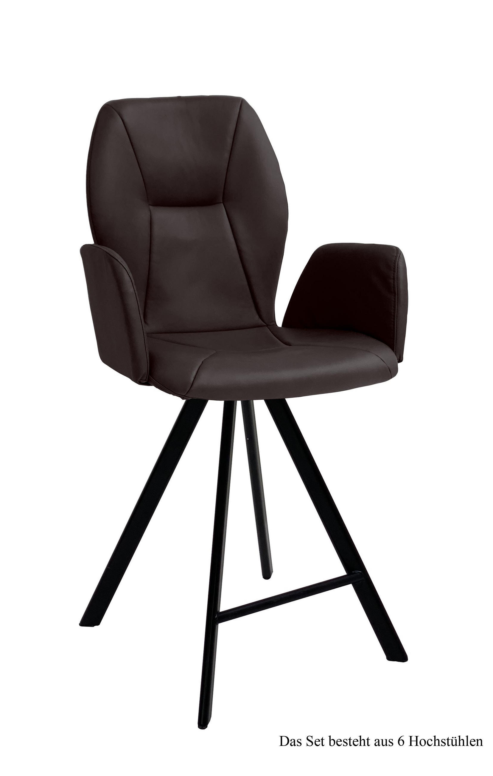 58aufmkessel Thekenstuhl Dunkelbraun, Schwarz 60x109x58 cm