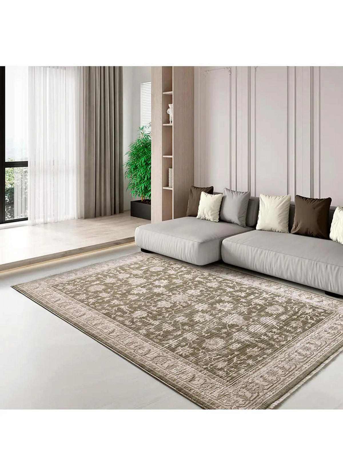 ORIENTTEPPICH Grün / Beige Ona 200/290 cm - Beige/Grün, Naturmaterialien/Textil (200/290cm) - Atticgo