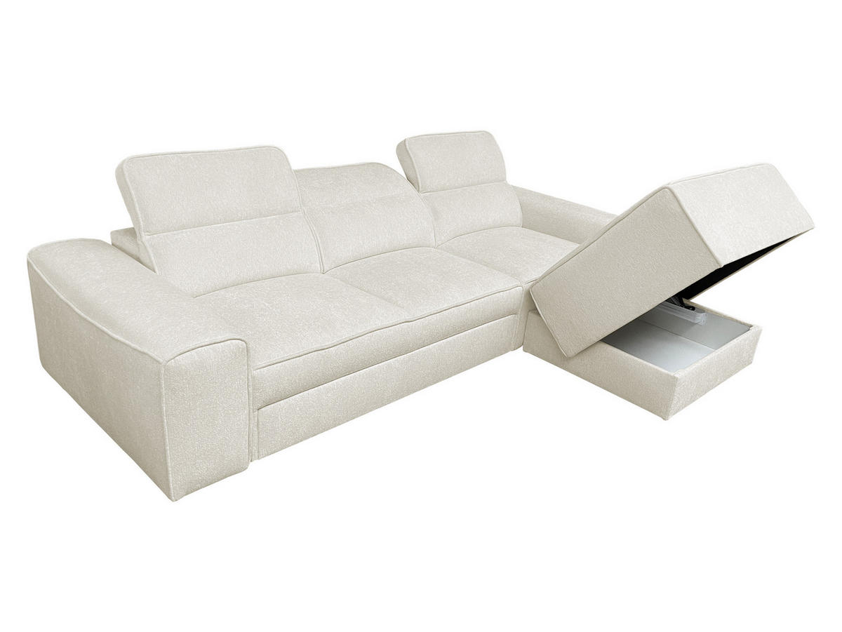 ECKSCHLAFSOFA Vito I, Seite: Links - Hellbraun, Holz/Textil (276/187cm) - MIRJAN24