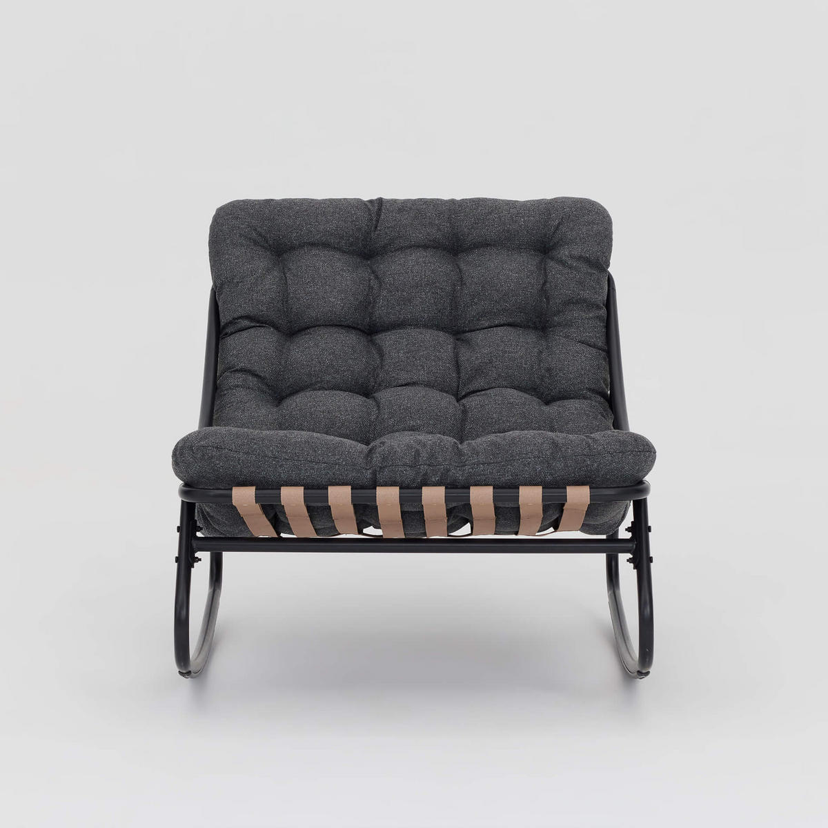 SCHAUKELLIEGE Grau 78/101/74 cm - Grau, Metall (78/74/101cm) - Mobili Rebecca