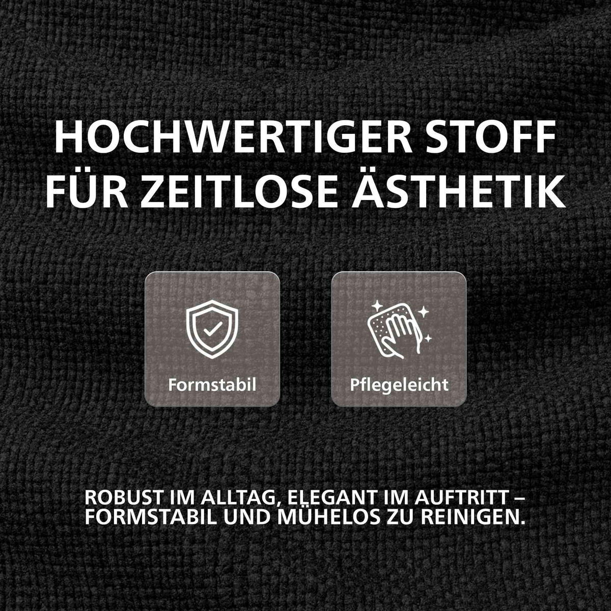 BARHOCKER Stoff Schwarz - Goldfarben/Schwarz, Textil/Metall (47/85/48cm) - CLP