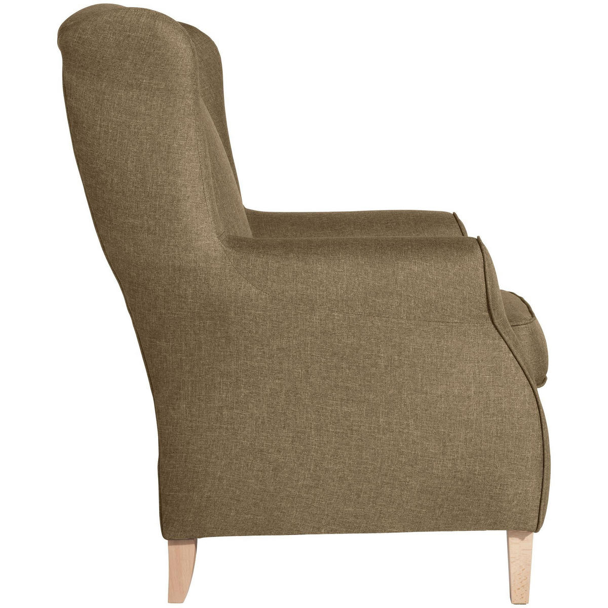 OHRENSESSEL Karlen Bezug Flachgewebe Buche natur / sand - Sandfarben/Buchefarben, Kunststoff (86/103/77cm) - 58aufmkessel