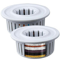 DUSCHFILTER-ERSATZKARTUSCHE 2er-Set 6 cm - Multicolor, Kunststoff (7.6/3/7.6cm)