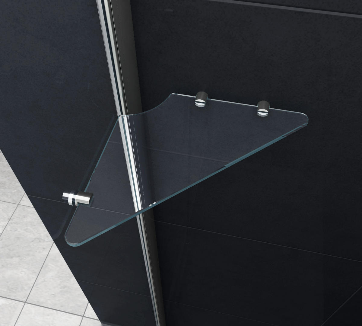 DUSCHKABINE VITA Klar 120 x 90 x 195 cm 8 mm ESG - Klar, Glas (90/120/195cm) - Glasdeals
