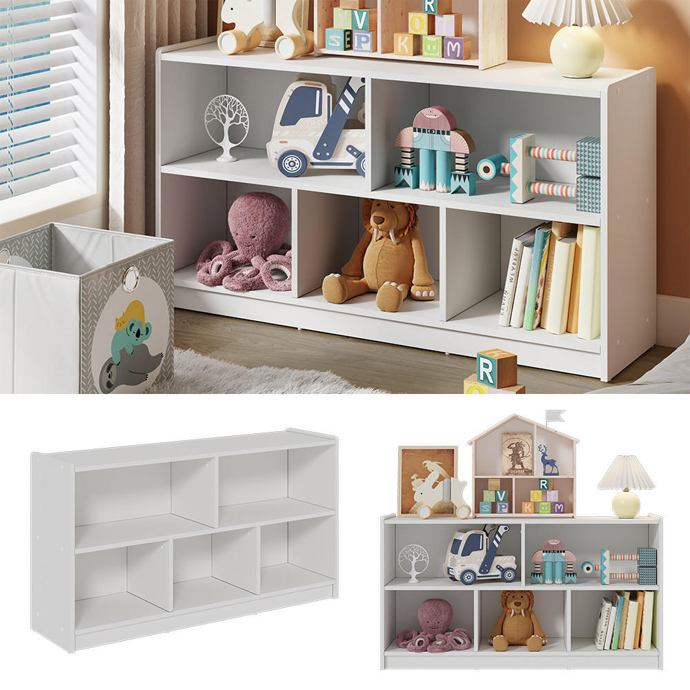 KINDERREGAL Conny Weiß 112 x 60.5 cm - Weiß, Holzwerkstoff (112/60.5/30cm) - Vicco