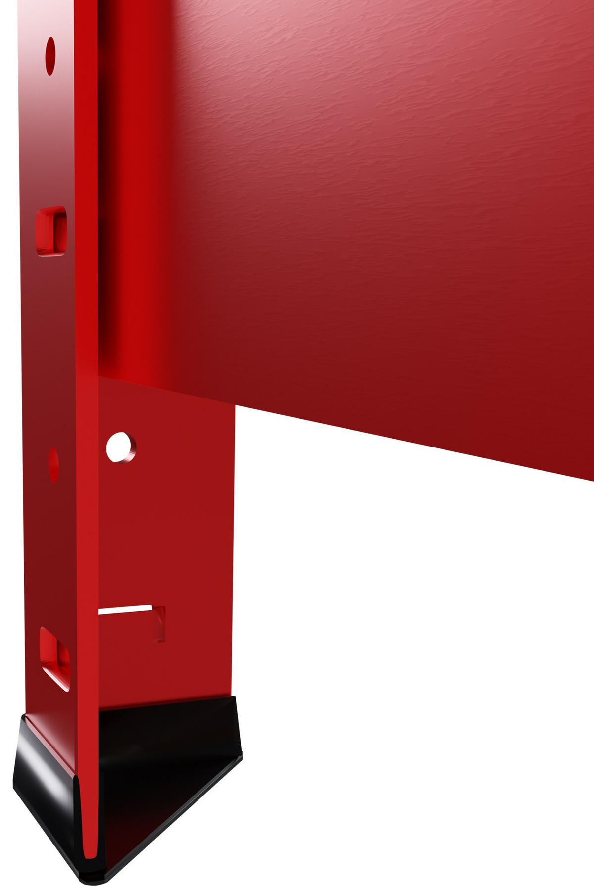 REGALSYSTEM 2 Lagerregal mit 1 Eckregal Metall rot - Rot, Metall (160/180/160cm) - CLP