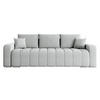 SCHLAFSOFA Pufetto Boucle - Silberfarben/Hellgrau, Holz/Textil (244/86/90cm) - MIRJAN24