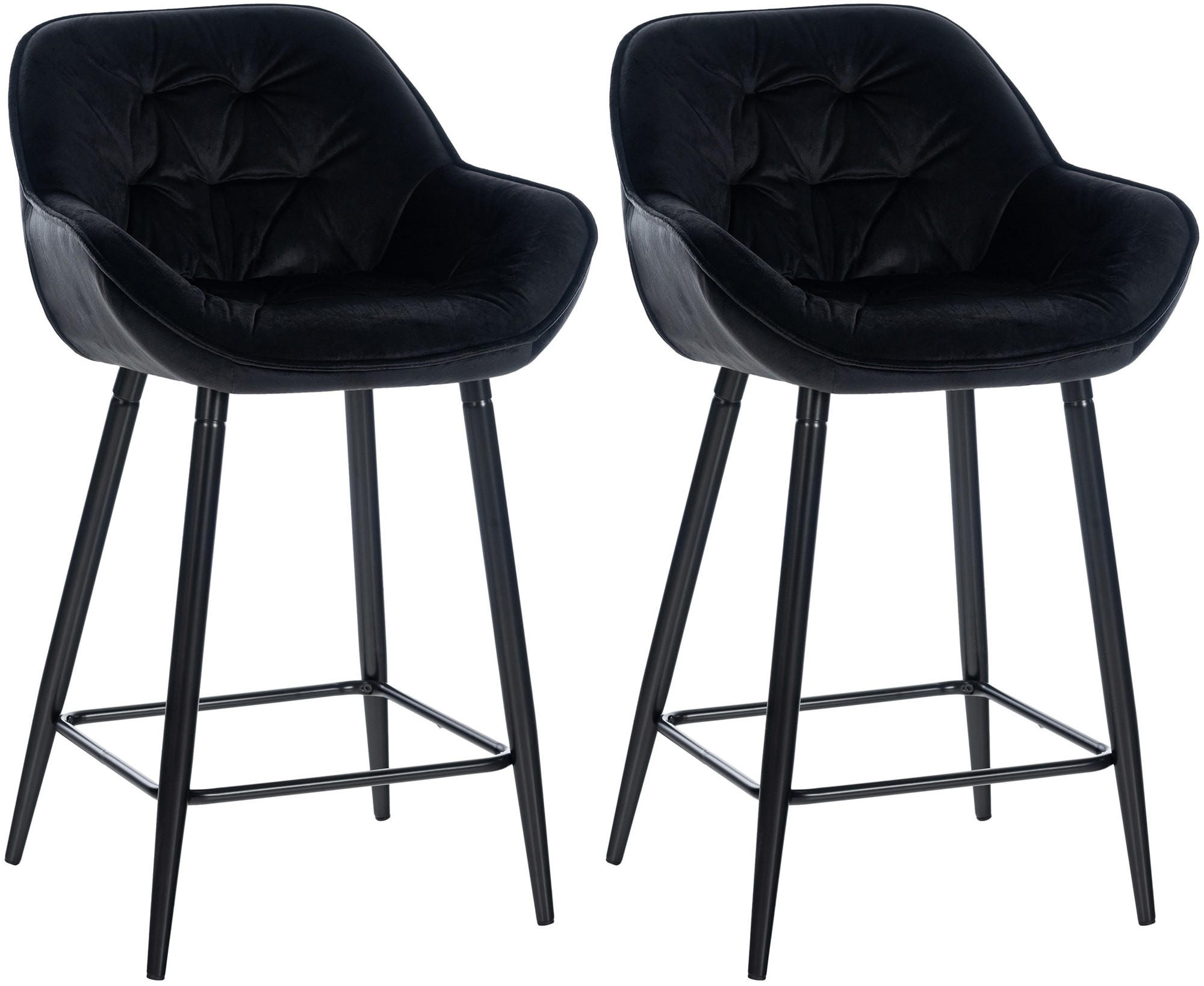 furnicato Barhocker Schwarz 54x103x57.5 cm
