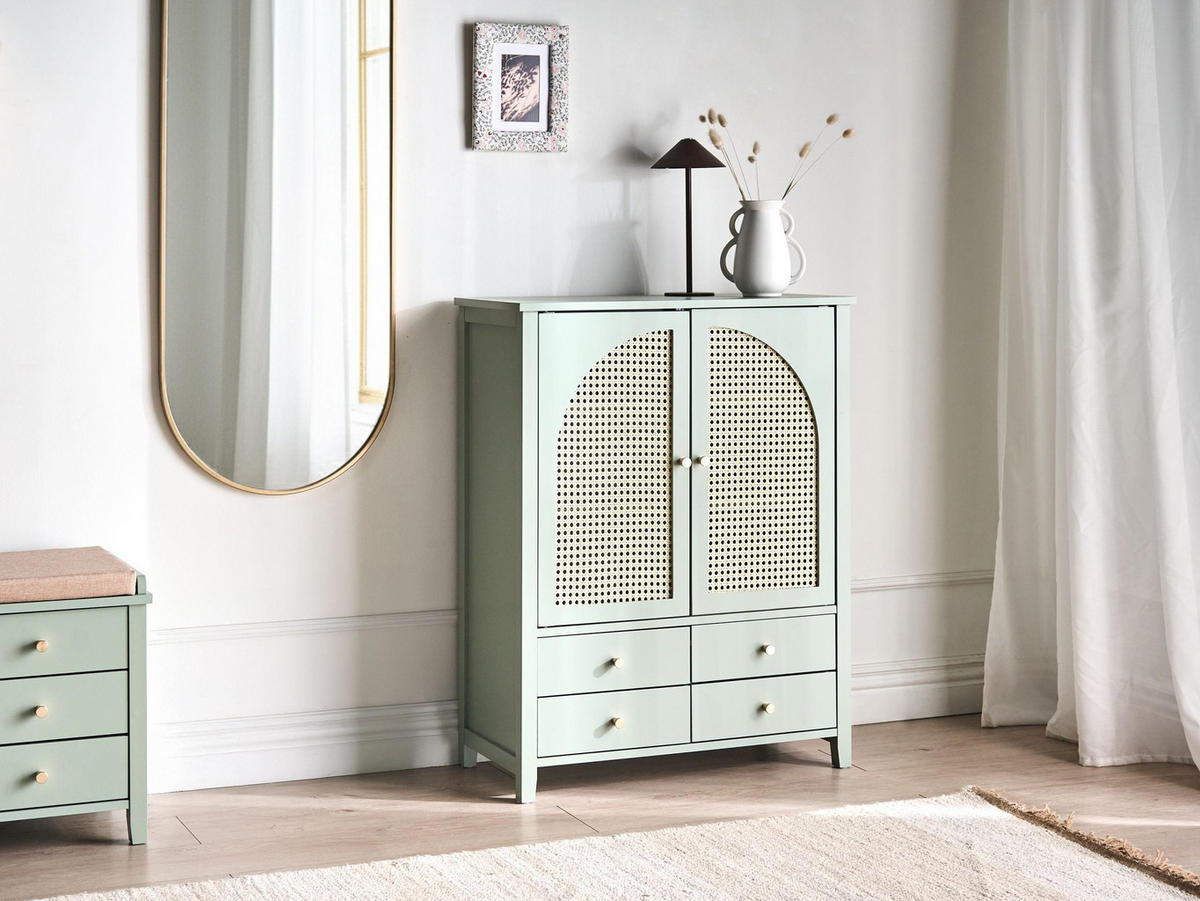 DULAP DE PANTOFI verde mentă Bendigo - verde mentă/verde, compozit lemnos (70/91/34cm) - Beliani