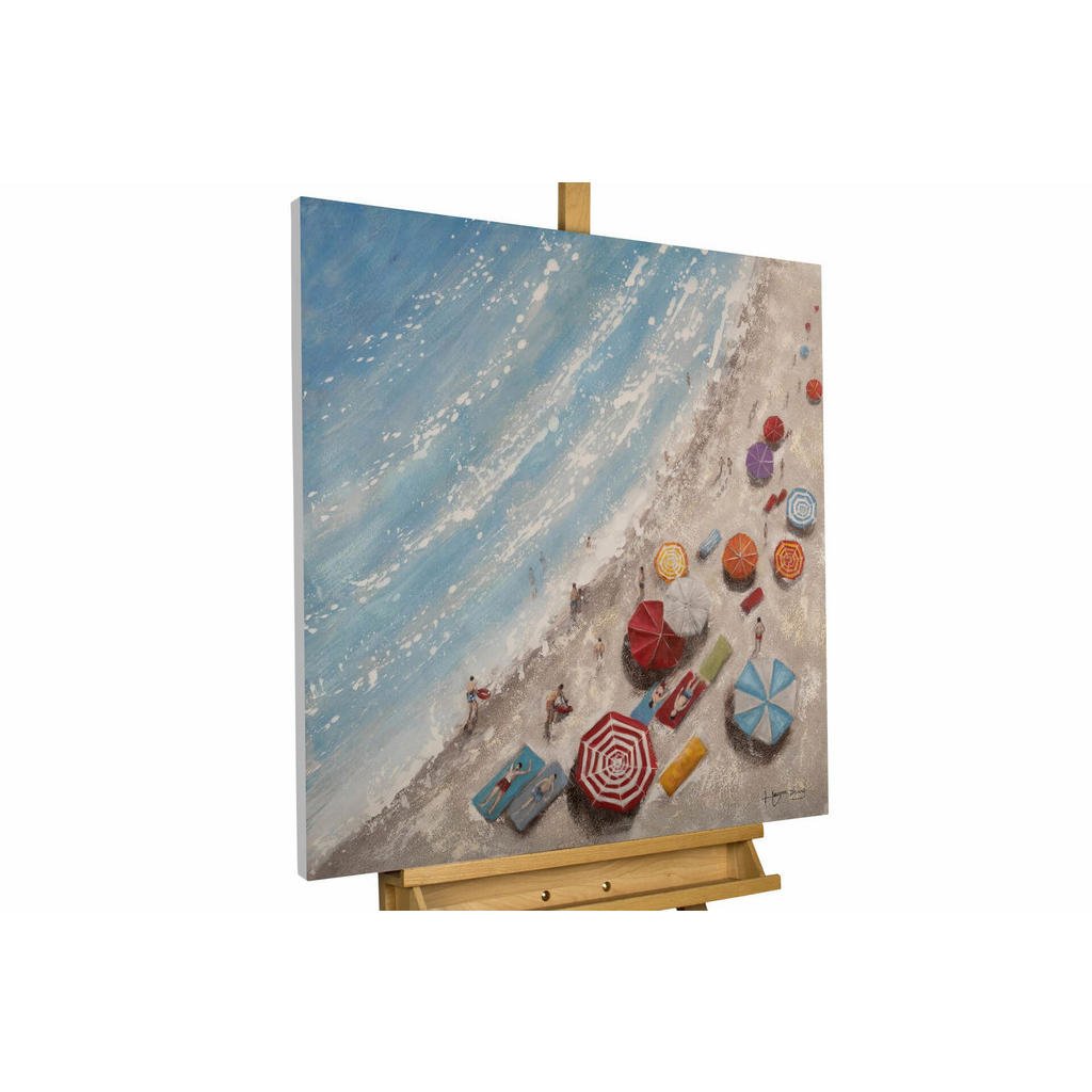 KUNSTLOFT RUČNĚ MALOVANÝ AKRYLOVÝ OBRAZ MODRÝ, 80/80 CM