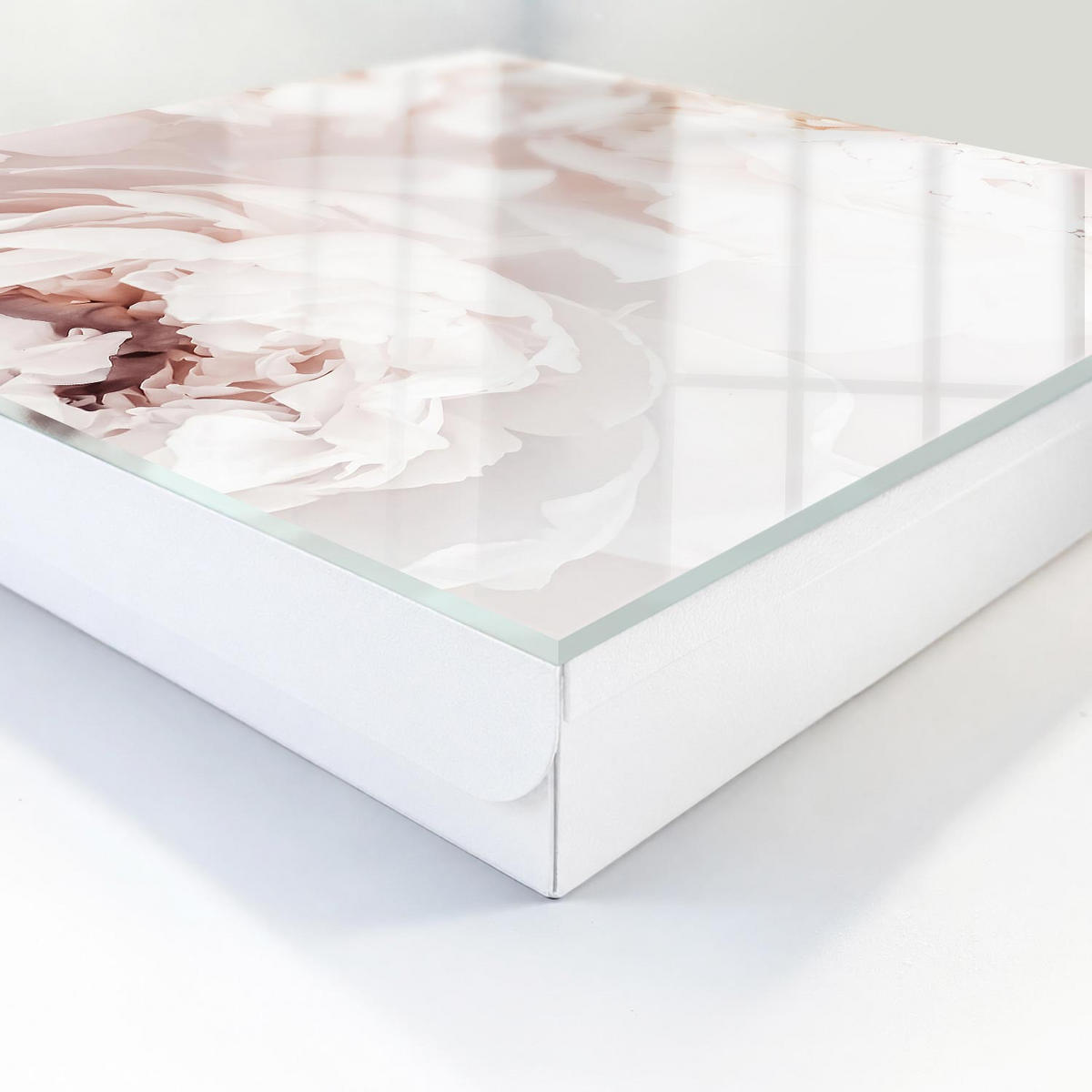 SCHLÜSSELBOX Weiß 30x30 cm – Türöffnung nach rechts - Subtile Eleganz - Weiß, Metall (30/30/5cm) - TULUP