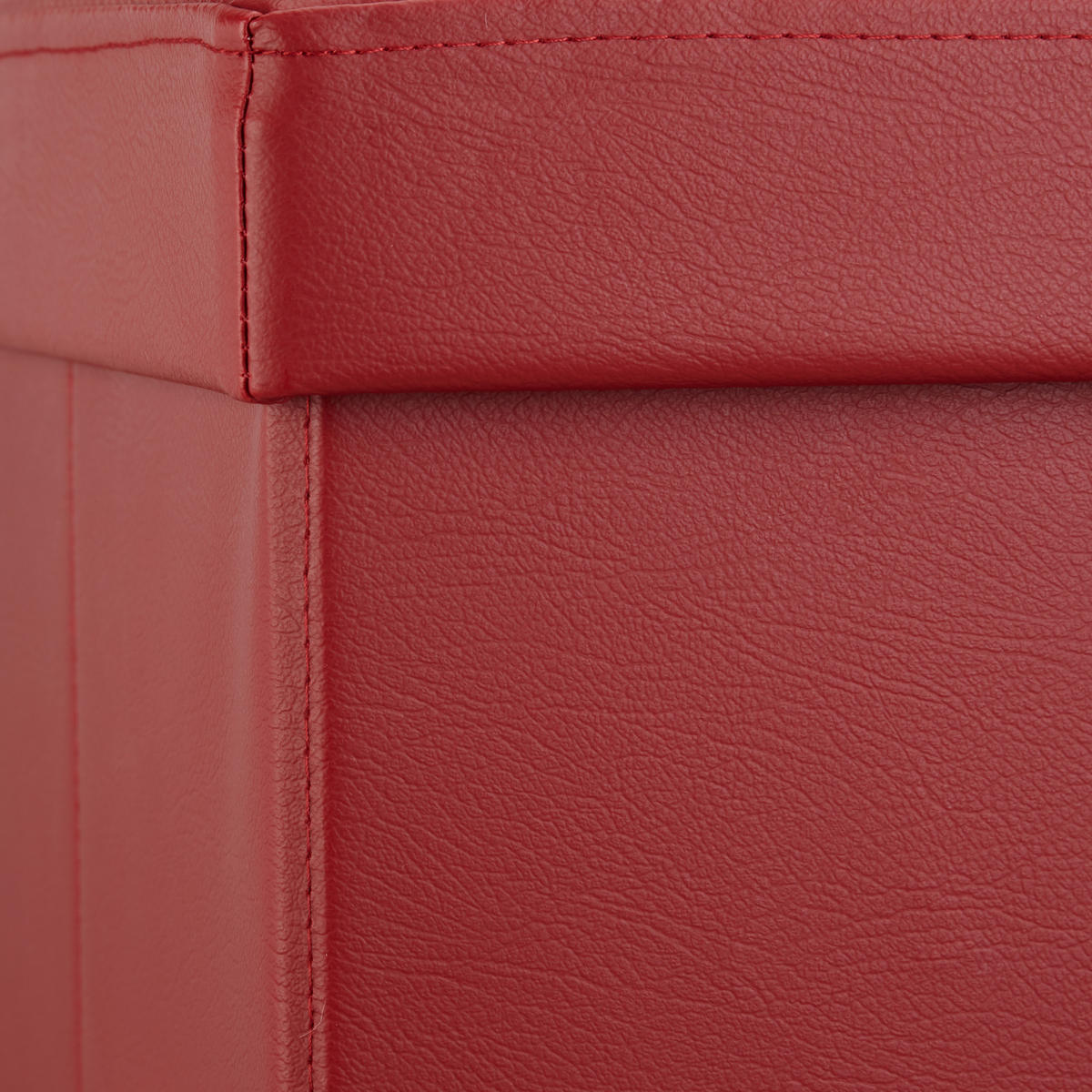 FALTBARER Sitzhocker - Dunkelrot, Holzwerkstoff/Kunststoff (38/38/38cm) - Relaxdays