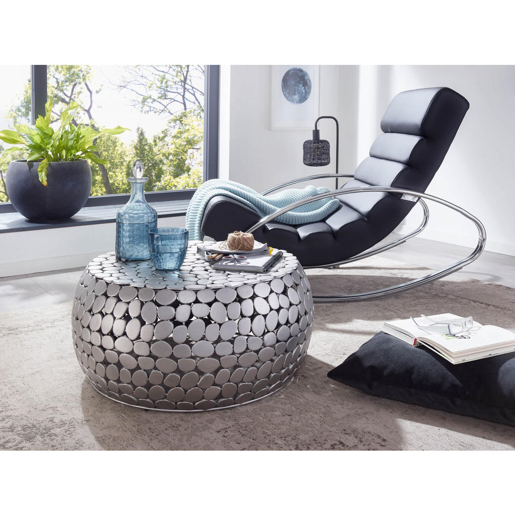 Thumbnail - Kadima Design Couchtisch, Silber, Metall, Rund,Rund, 66x32x66 cm, Wohnzimmer, Wohnzimmertische, Couchtische