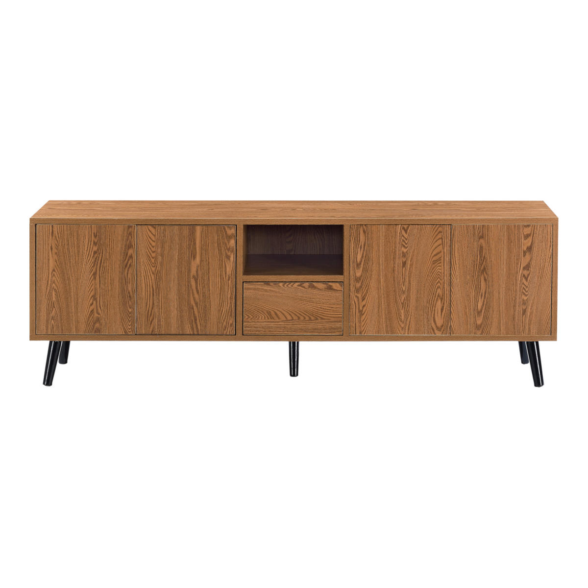 LOWBOARD Hedemora - Dunkelbraun, Holz/Holzwerkstoff (140/45.5/30cm) - [en.casa]
