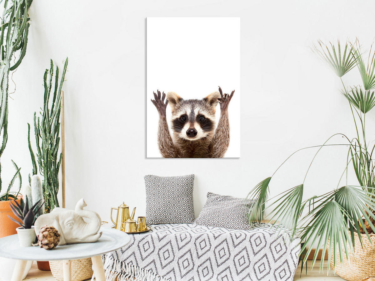 KUNSTDRUCK Weiß 40/60 cm - Weiß/Braun, Textil (40/60cm) - KUNSTLOFT