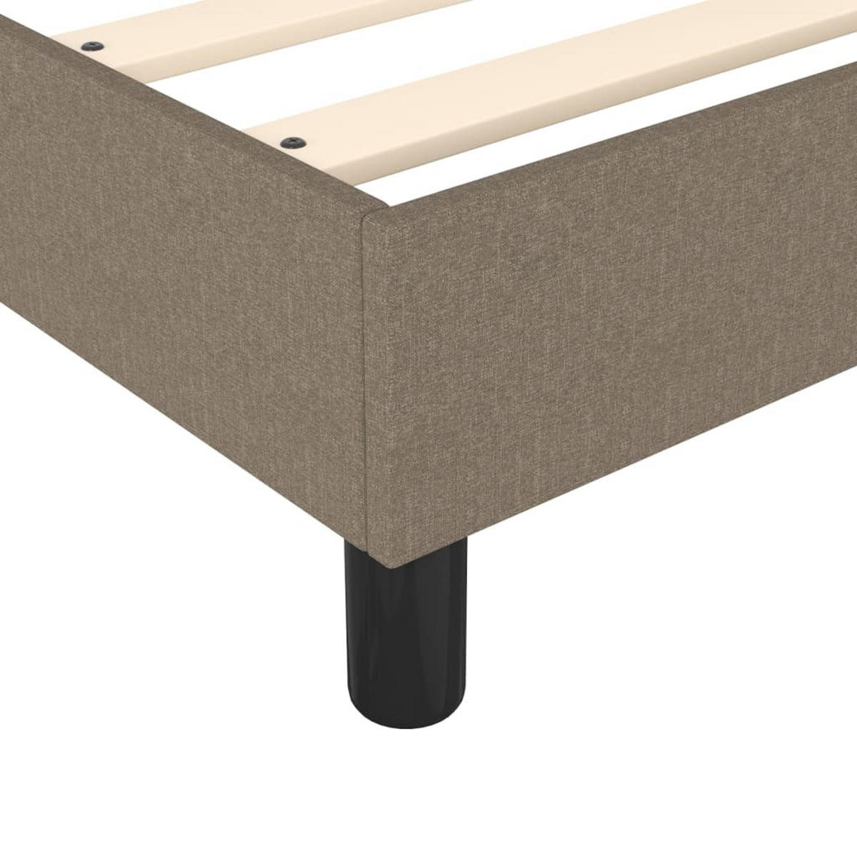 BETTGESTELL Taupe 90/200 Cm Stoff - Taupe, Holzwerkstoff (90/200cm) - vidaXL