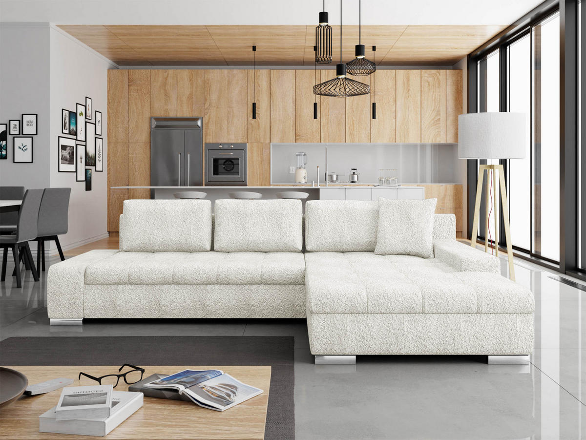 ECKSOFA Orkan - Creme, Holz/Textil (302/213cm) - MIRJAN24