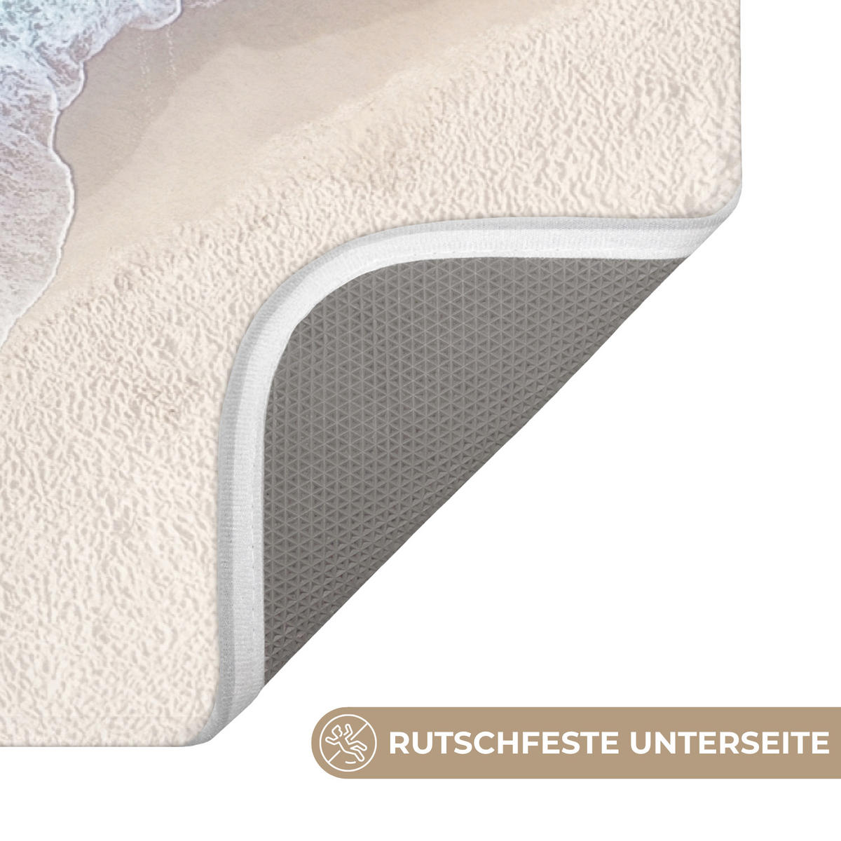 KOUPELNOVÁ PŘEDLOŽKA Pláž - Moře - Příroda - Léto 60x40 cm - tyrkysová, textil/plast (60/40cm) - OnlyWow
