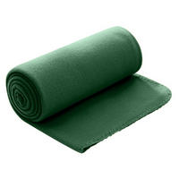 FLEECEDECKE dunkelgrün 130/160 cm Kettelrand Anti-Pilling - Dunkelgrün, Textil (130/160cm) - wometo