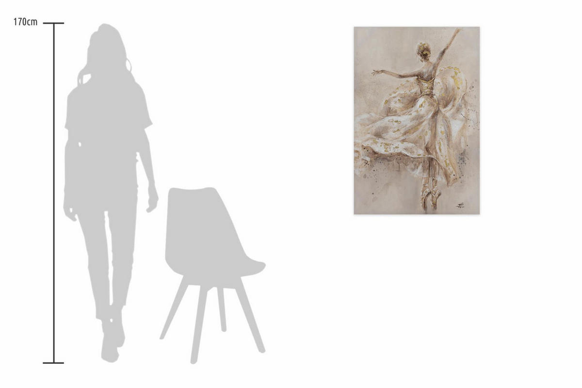ACRYLBILD HANDGEMALT 60/90 cm - Beige, Holz/Textil (1.58/90cm) - KUNSTLOFT