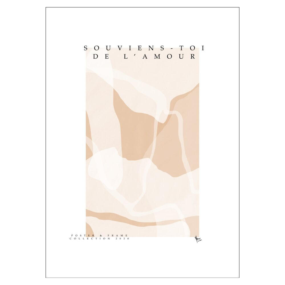 POSTER Poster & Frame - Collection - Souviens Toi De L'amour - Naturfarben, Papier (50/70/0.1cm) - Poster&Frame