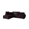 ECKSOFA Schlafsofa Anton In Esito - Violett, Holzwerkstoff/Textil (265/205cm) - Fun Möbel