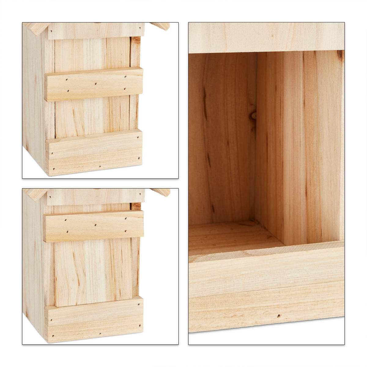 NISTKASTEN - Hellbraun, Holz (16/25/14cm) - Relaxdays