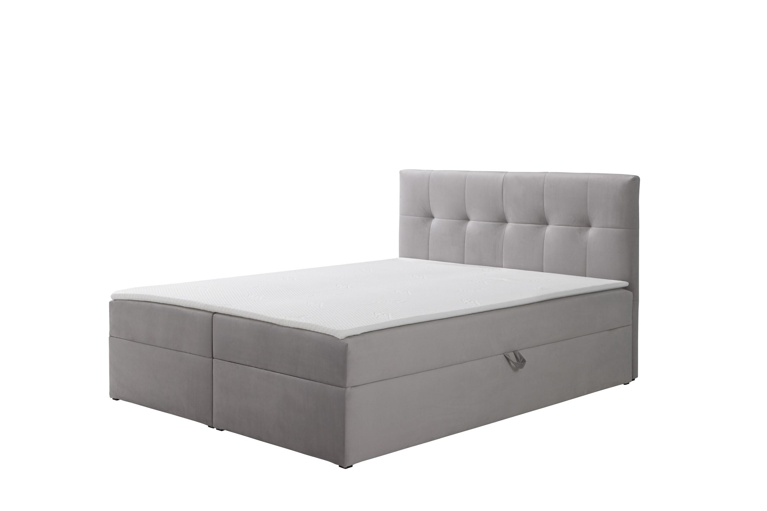 BOXBETT Toronto 180x200 Bonell-Matratze H3 und Topper - Silberfarben/Grau, Holz/Holzwerkstoff (180/200cm) - Ravio