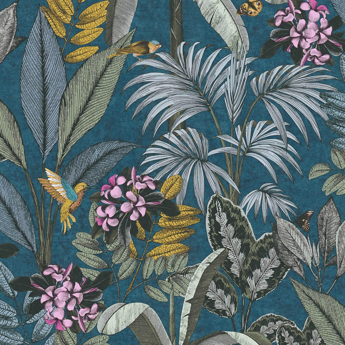 VLIESTAPETE Blau 53/1005 cm - Blau, Textil (53/1cm) - KUNSTLOFT