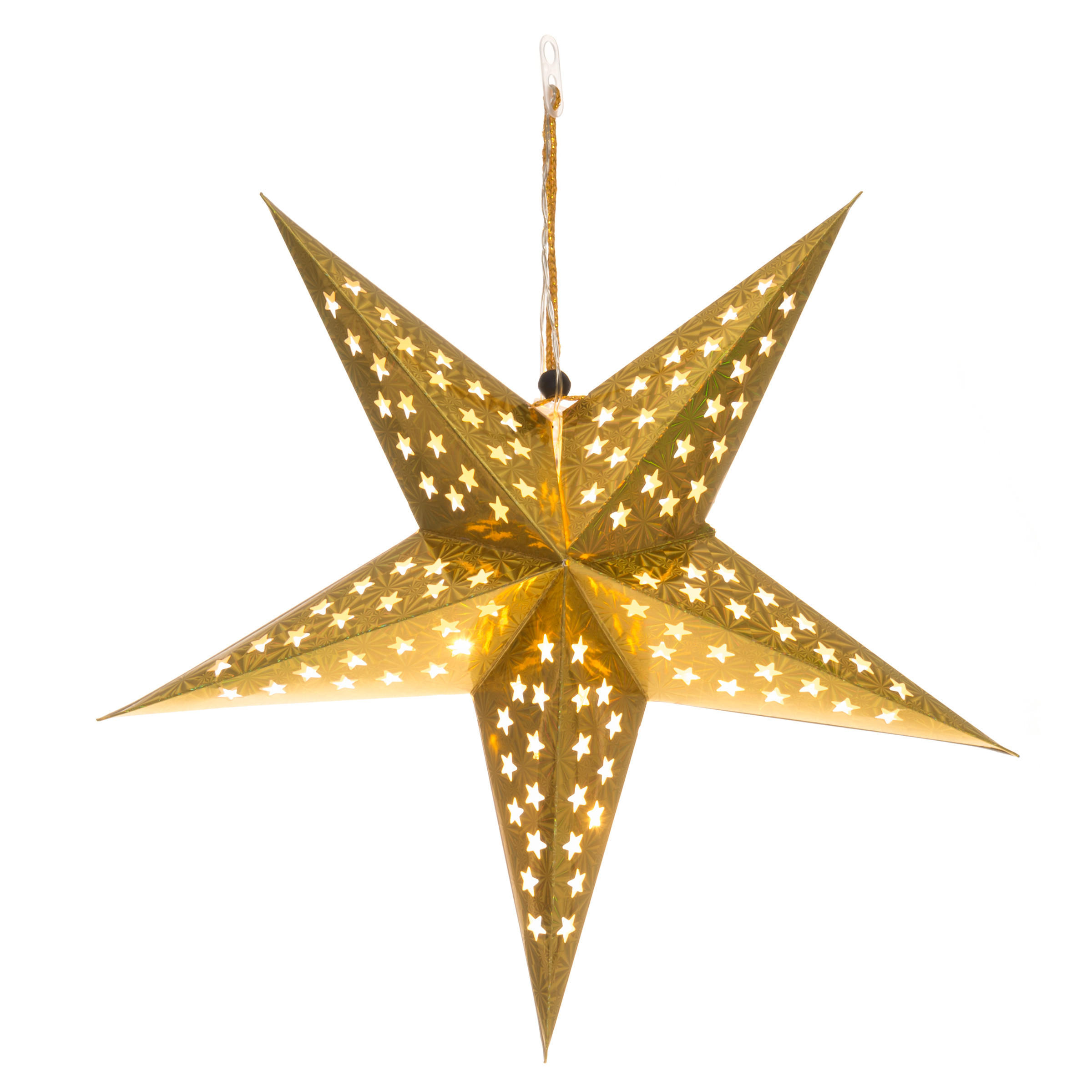 XXXLutz Papierstern Gold 43x18x43 cm